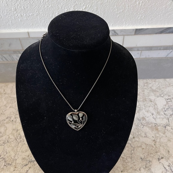 Necklace with Heart Charm - Picture 2 of 7